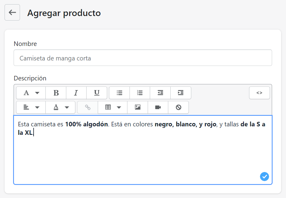 crear tienda online como añadir producto