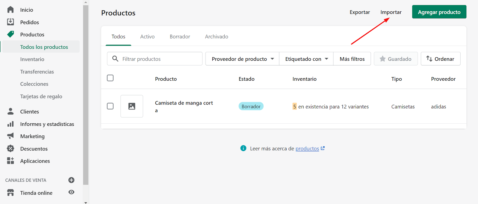crear tienda online feed de datos