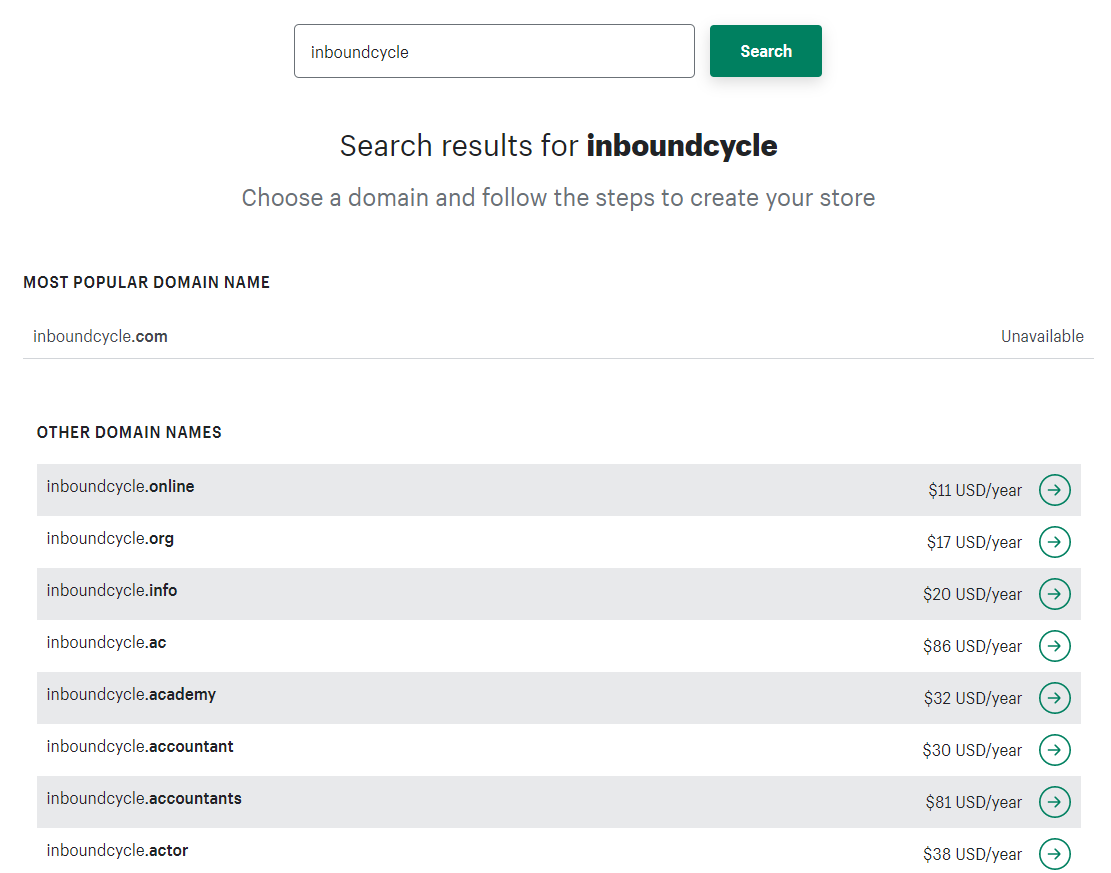 crear tienda online shopify comprar dominio