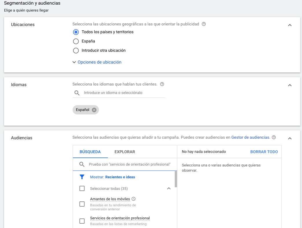 estrategias de segmentacion  google ads