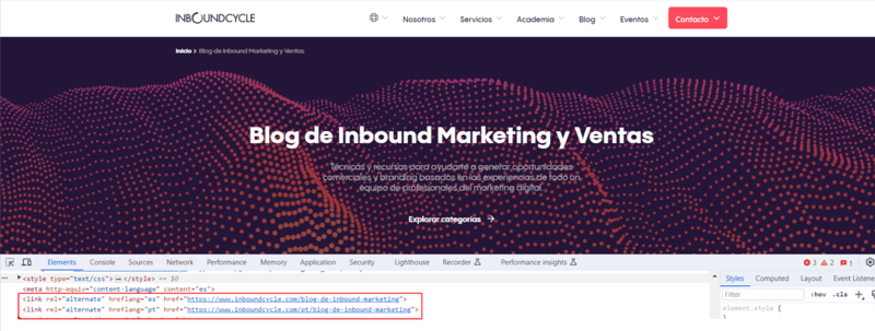 etiqueta hreflang inboundcycle