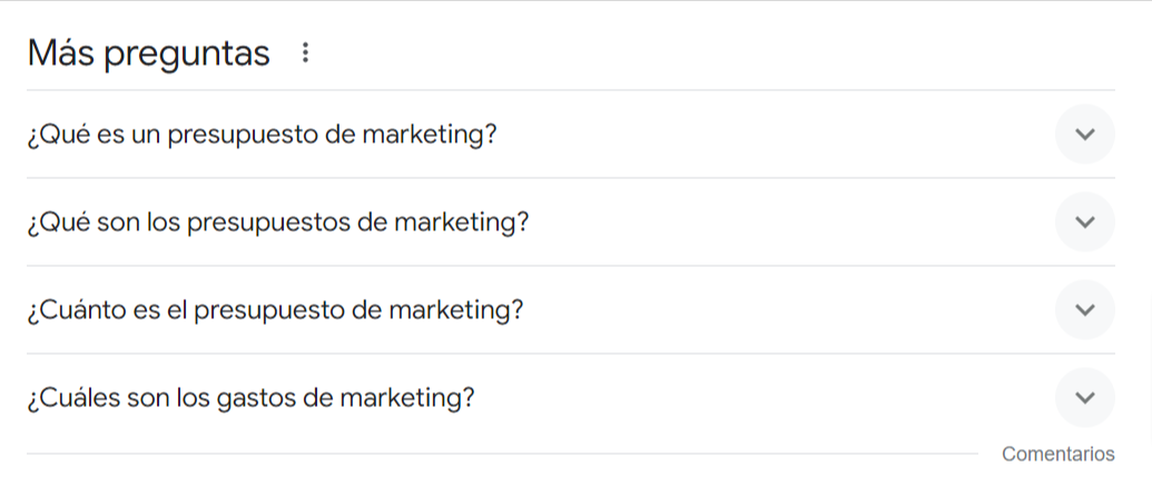 featured snippets ejemplo faqs