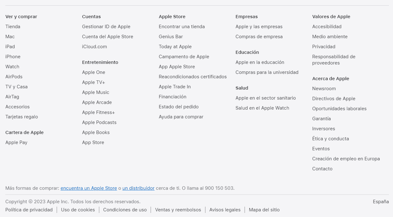 footer apple