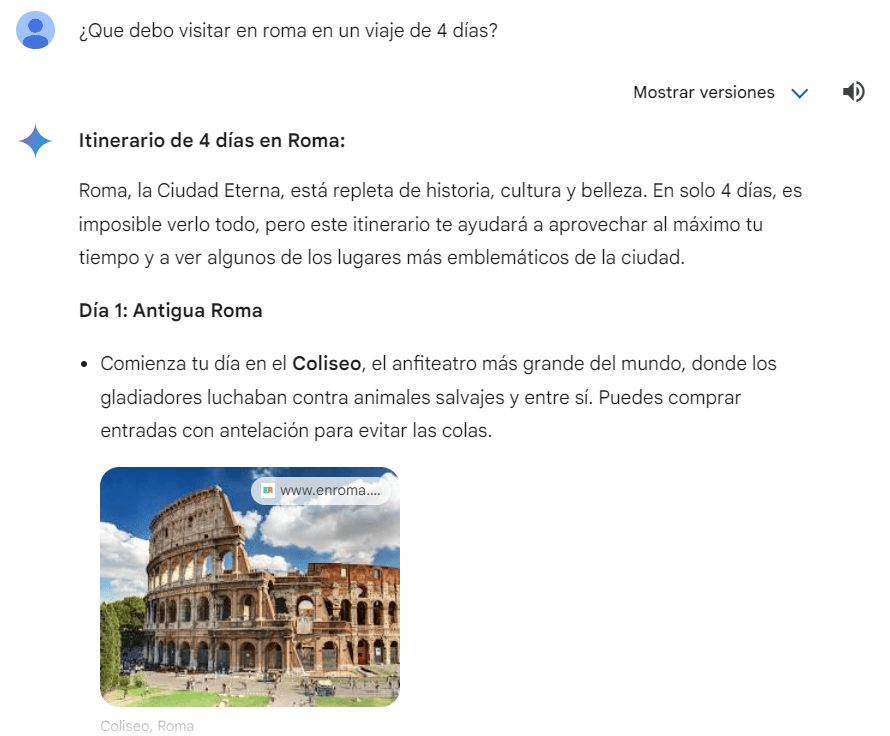 google gemini viaje