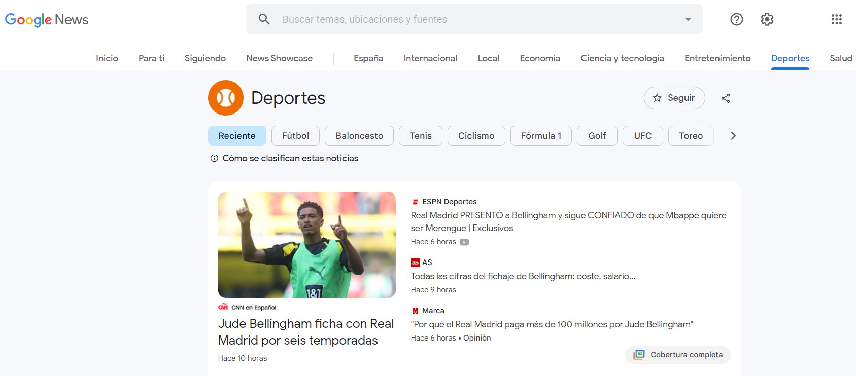 google news deporte