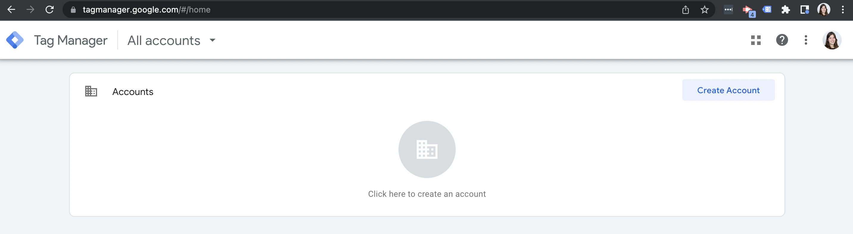 google tag manager como crear cuenta paso 1