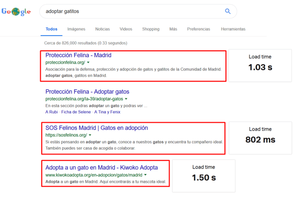 hosting seo velocidad de carga