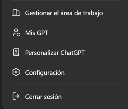 gpt personalizado menu