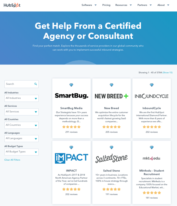 hubspot directorio agencias