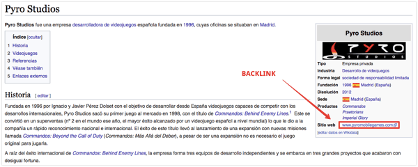 backlinks wikipedia