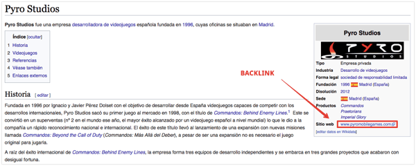 backlinks wikipedia