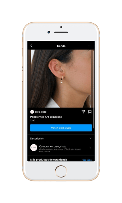 instagram shopping detalle productos