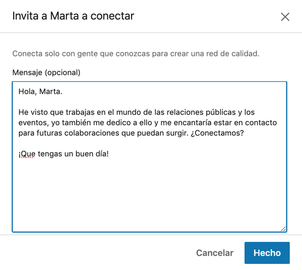 invitacion linkedin