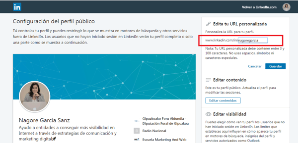 linkedin_Nagore Garcia_url personalizada