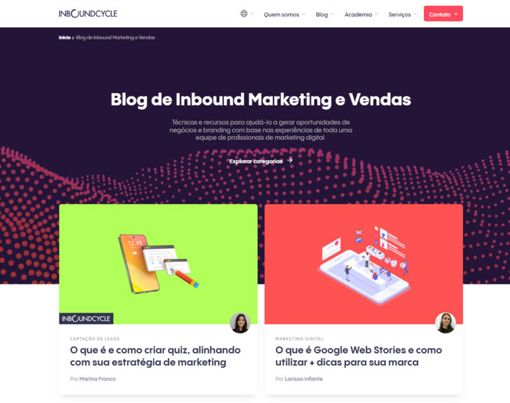 Esta é uma imagem do blog de inbound marketing e vendas da InboundCycle Brasil