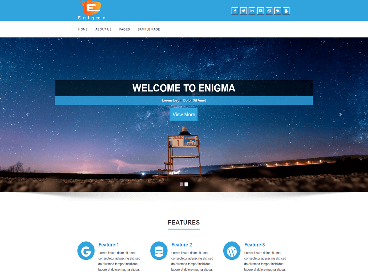 mejores plantillas de wordpress enigma