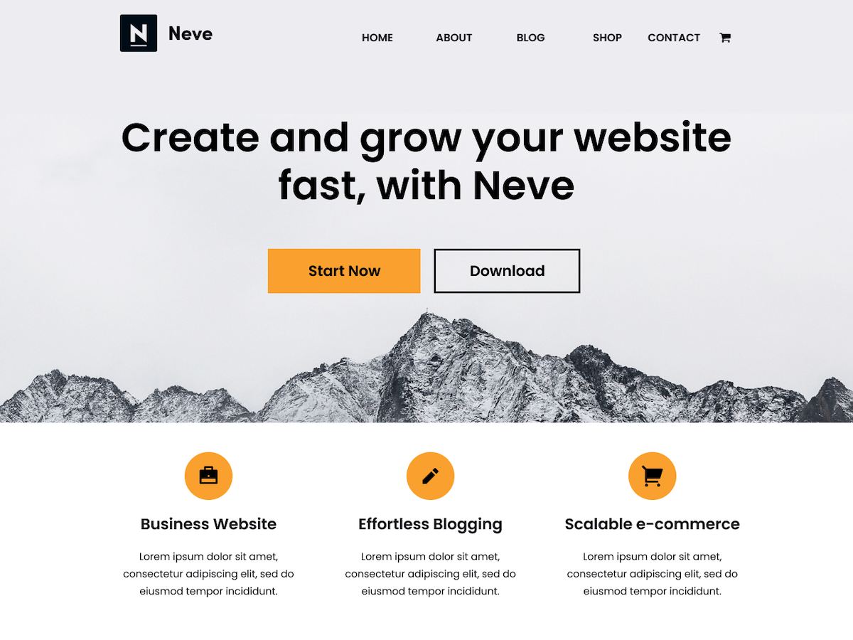 mejores plantillas de wordpress neve