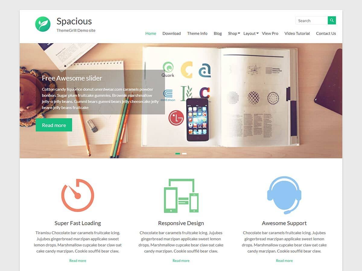 mejores plantillas de wordpress spacious