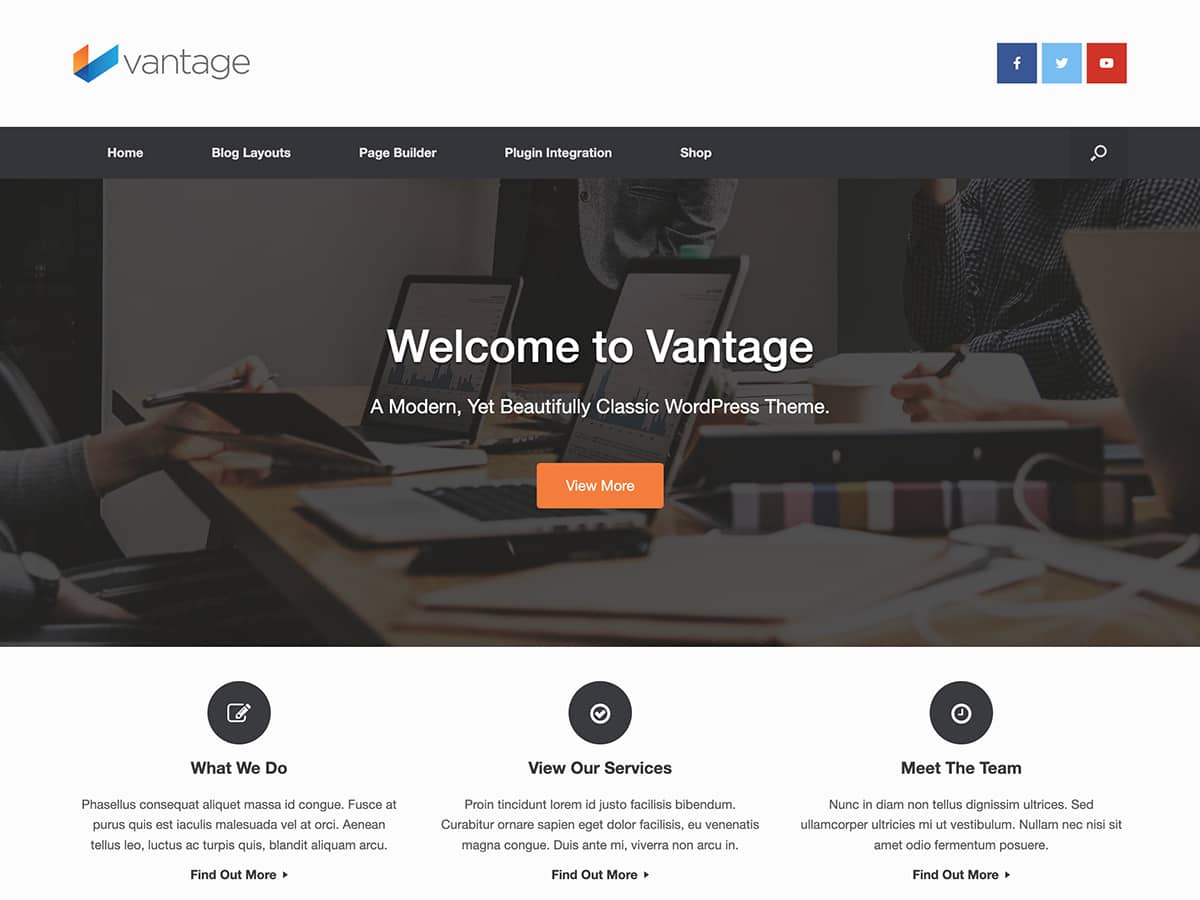 mejores plantillas de wordpress vantage