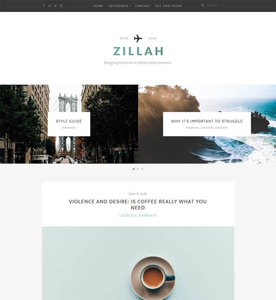 mejores plantillas de wordpress zillah
