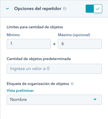 opciones repetidor