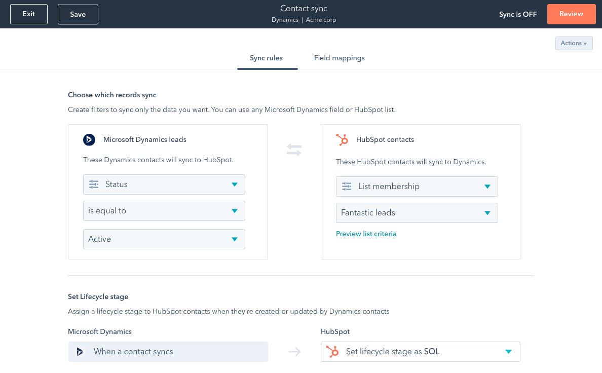 operations hub hubspot sincronizar datos