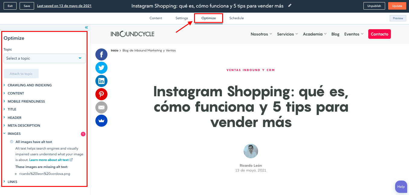 optimizacion landing pages hubspot
