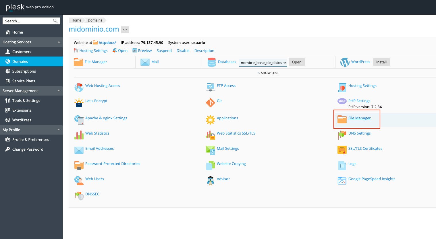 plesk-file-manager-button