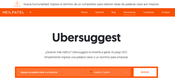 posicionamiento web ubersuggest