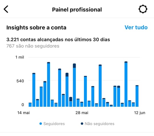 relatórios instagram insights