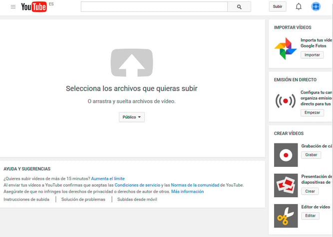 como subir video a youtube paso a paso