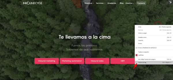 tracking code hubspot inspeccionar