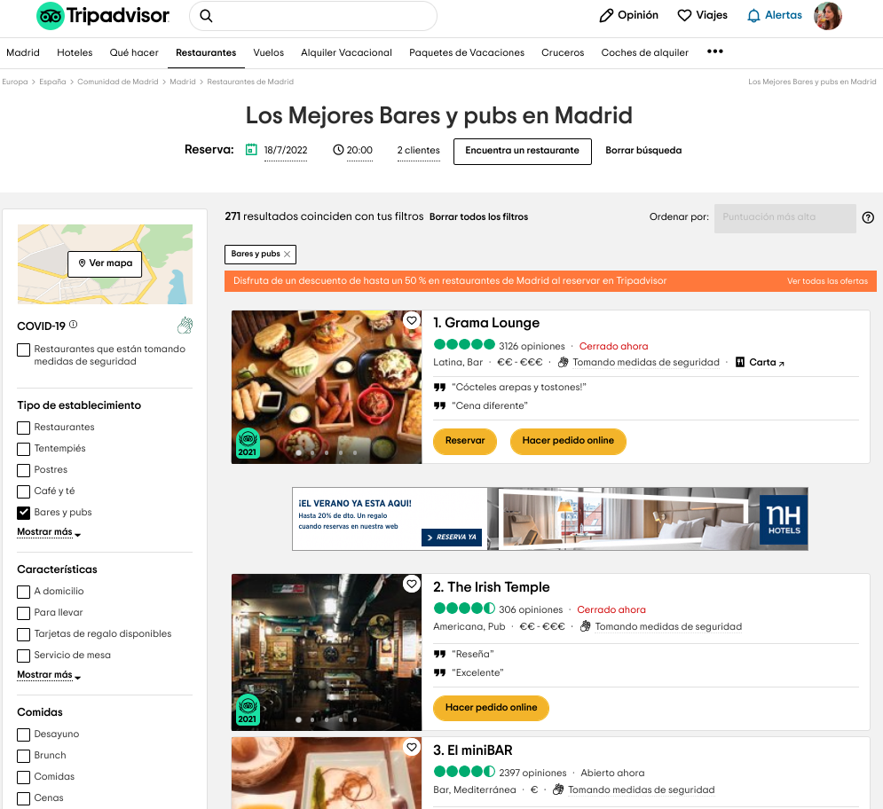 tripadvisor que es ejemplo mejores bares madrid