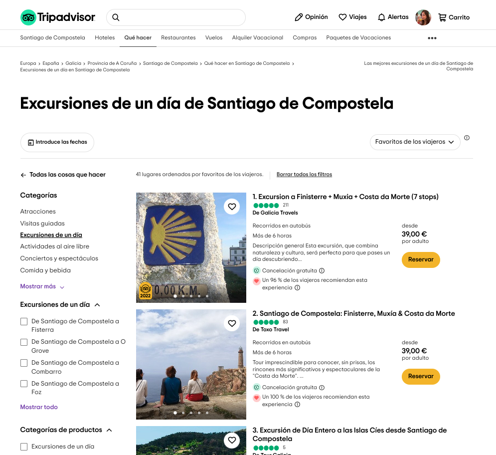 tripadvisor que es ejemplos excursion santiago