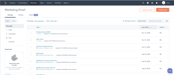 tutorial funcionalidades hubspot marketing