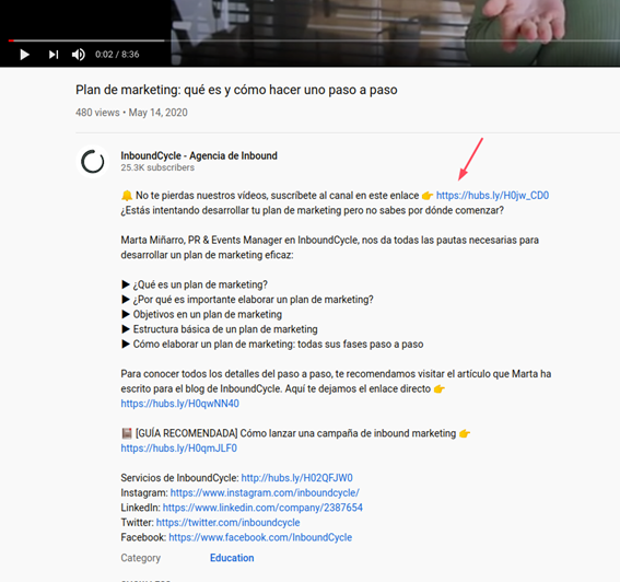 youtube cards descripcion youtube
